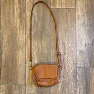 HOBO Cognac Brown Pebbled Leather Crossbody